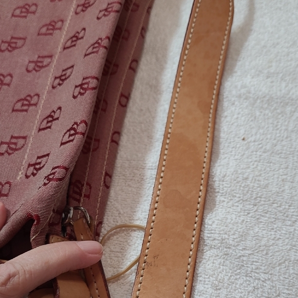 Dooney & Bourke Red Monogram Shoulder Bag - Picture 9 of 9
